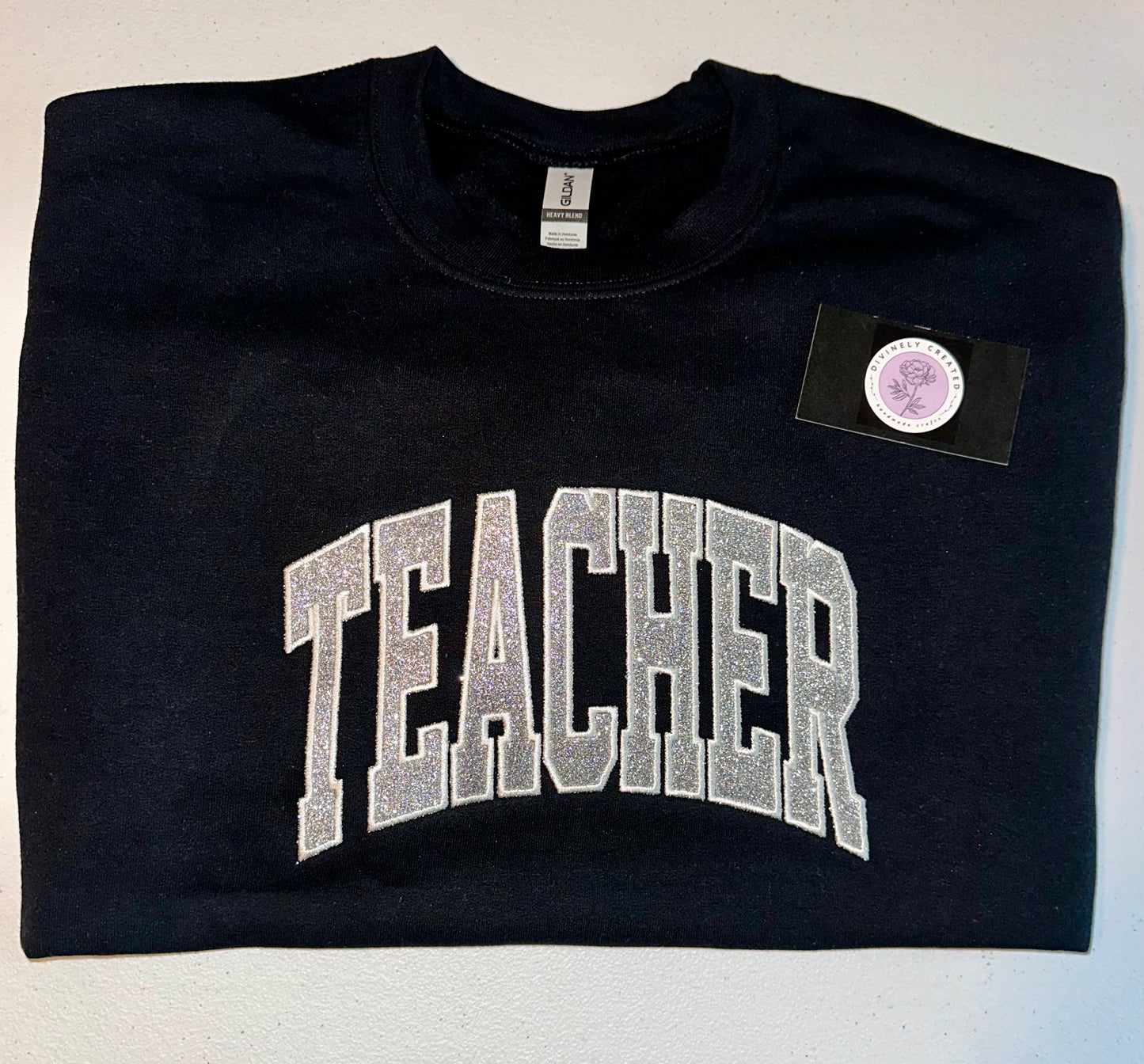 Teacher Glitter Sweatshirt